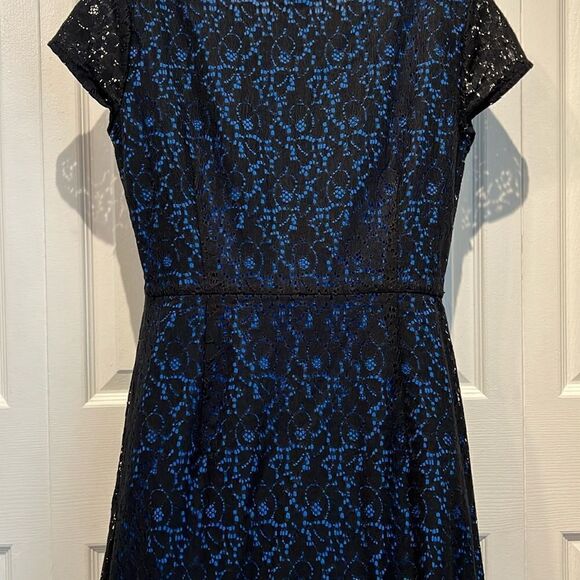 Levi’s Black Lace/Blue Lined‎ Cap Sleeve Dress Size 8 - Picture 10 of 14